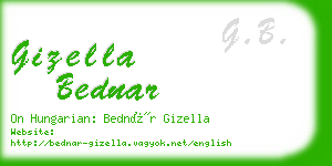 gizella bednar business card